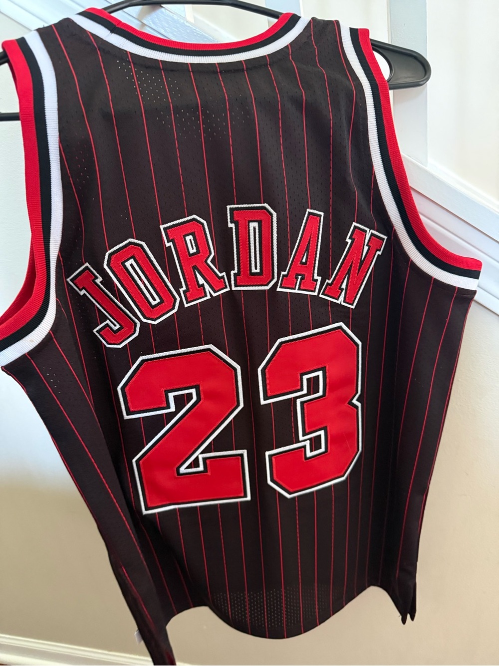 Mitchell & Ness Black and Red '23 Basketball One-Piece